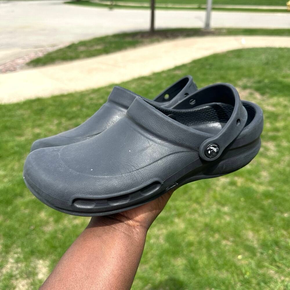 Crocs Bistro Adult Unisex Work‎ Clogs Size M6 W8 Black - Picture 13 of 14